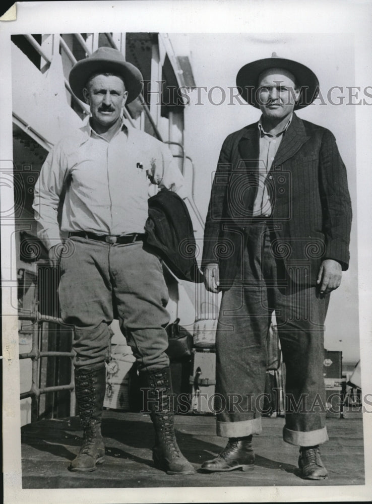 1934 Press Photo Clark McGillvray, Macon Brammier, struck gold in Nicaragua- Historic Images