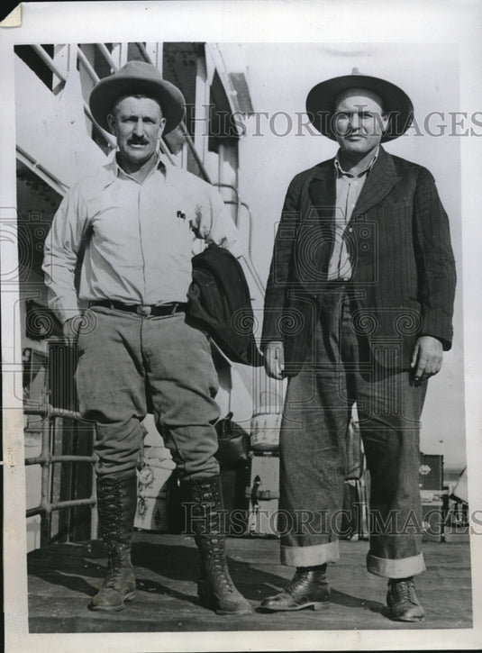 1934 Press Photo Clark McGillvray, Macon Brammier, struck gold in Nicaragua- Historic Images