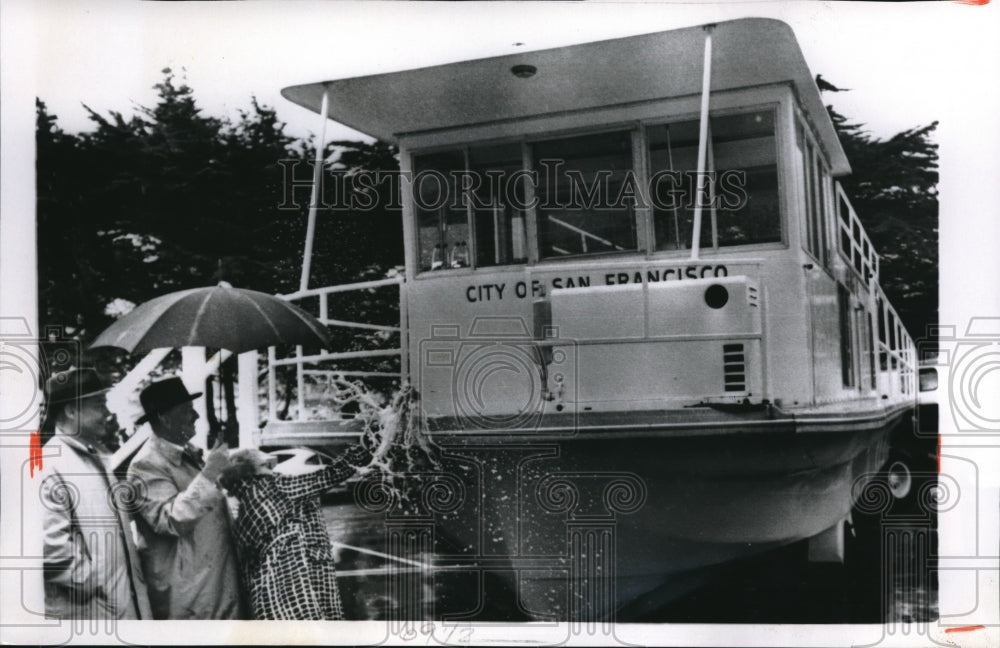 1967 Press Photo San Francisco, Houseboat City of S.F., Mr &amp; Mrs Dan Landon- Historic Images