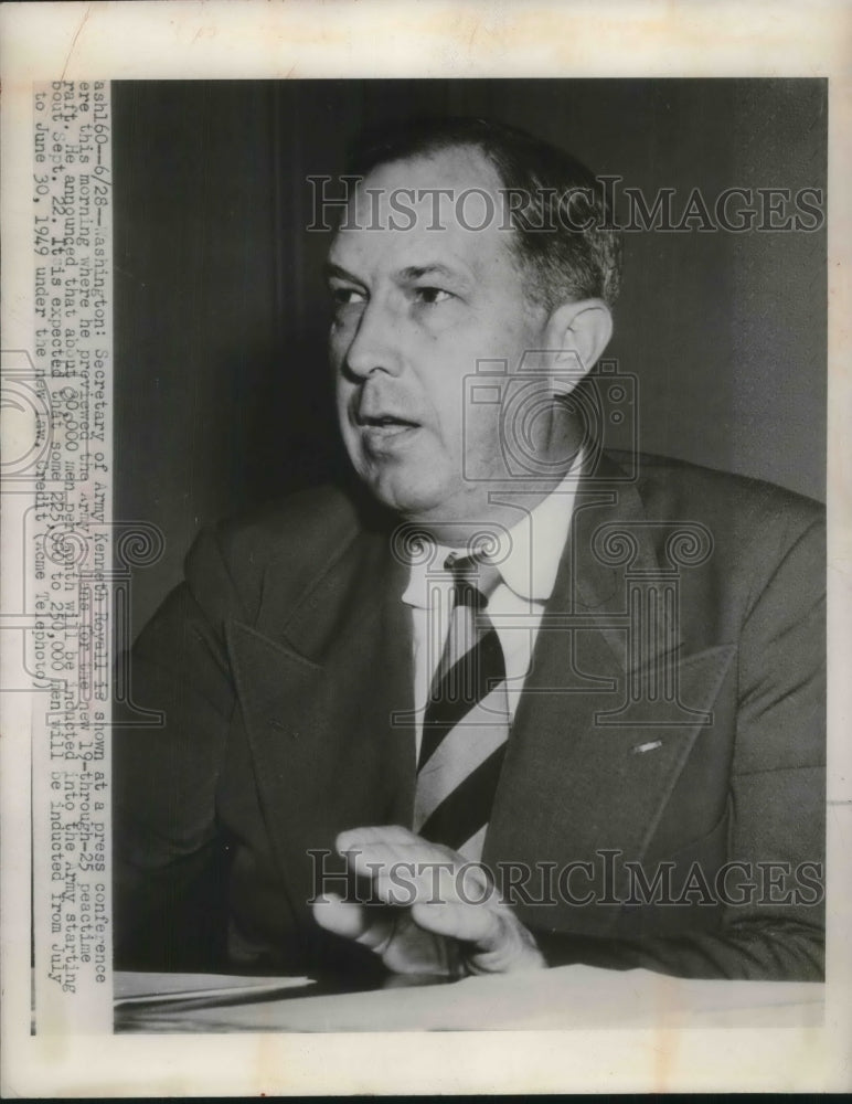 1948 Press Photo Wash.D.C. Sec of Army, Kenneth Royall- Historic Images