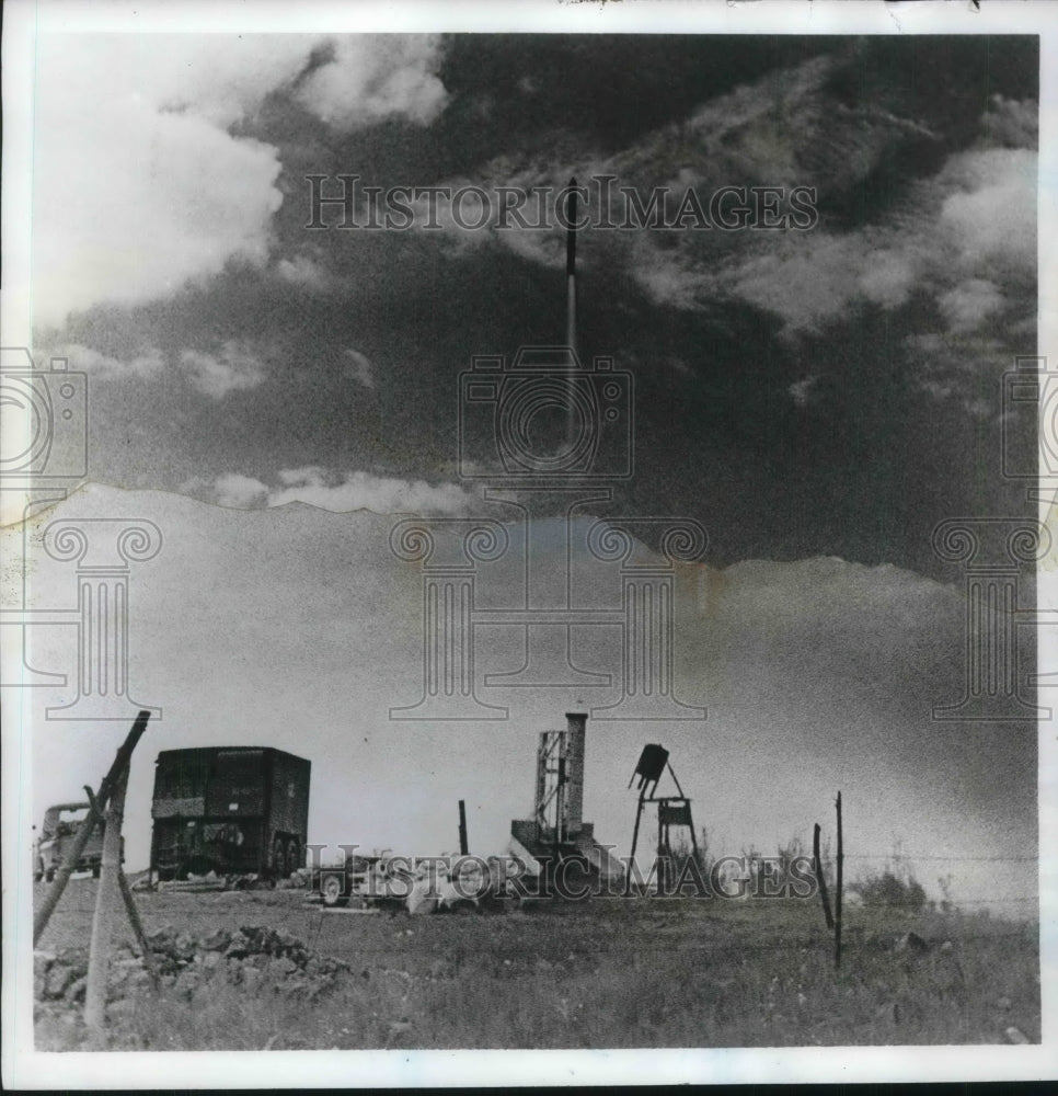 1969 Press Photo Rocket launch at Langmuir Labs by IBM