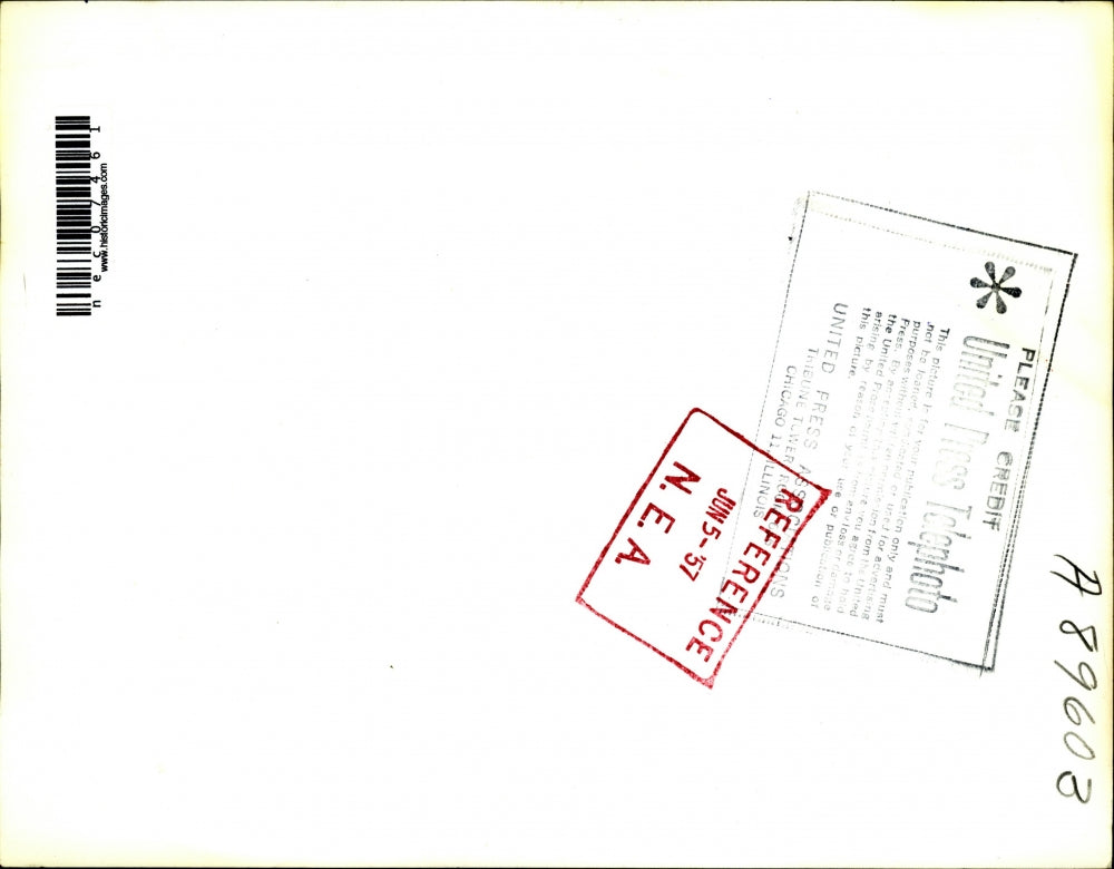 1957 Press Photo Captain Jack Bryant Checks Broken Plane Canopy - nec07461