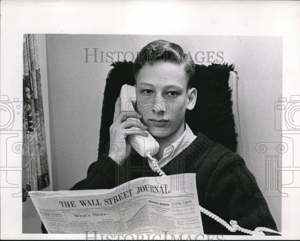 1969 Press Photo Financial whiz kid, Douglas Libby in Cleveland, Ohio- Historic Images