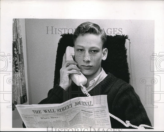 1969 Press Photo Financial whiz kid, Douglas Libby in Cleveland, Ohio- Historic Images