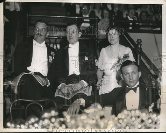 1932 Press Photo Grover Whalen, Mayor James Walker & Mrs Eugene Ong- Historic Images