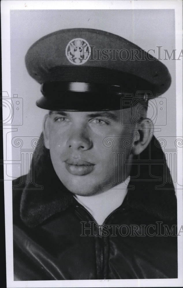 1966 Press Photo Pilot Timothy M. Grabowski Wearing Hat & Jacket - nec10390
