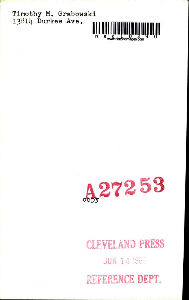 1966 Press Photo Pilot Timothy M. Grabowski Wearing Hat & Jacket - nec10390