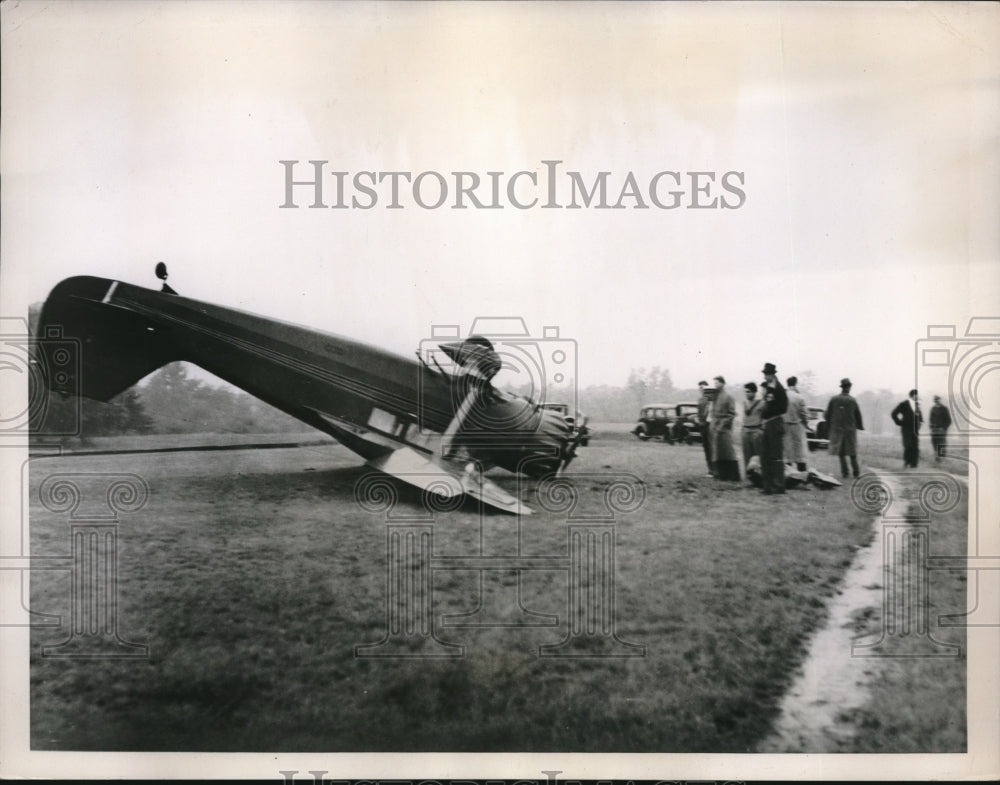 1936 Press Photo Plane on way to Montreal crashes in Mass. Mountains- Historic Images