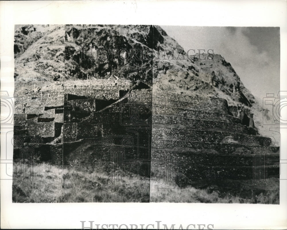 1941 Press Photo Large fortress city Phuyu Pata Marka
