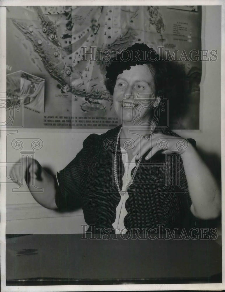 1944 Press Photo Caroline Haslett predicts Britain full employment after war- Historic Images