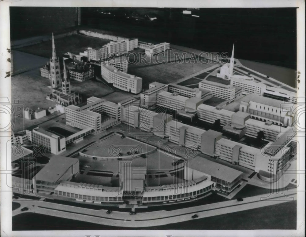 1946 Press Photo Model of Coventry  London England - Historic Images