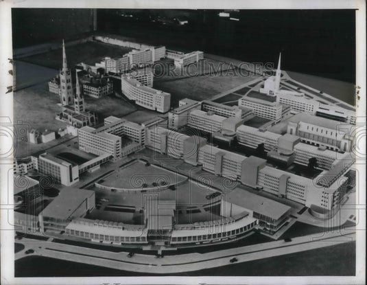 1946 Press Photo Model of Coventry  London England - Historic Images