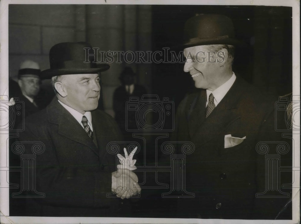 1935 Press Photo Wiliam MacKenzie King, Sec of state William - Historic Images