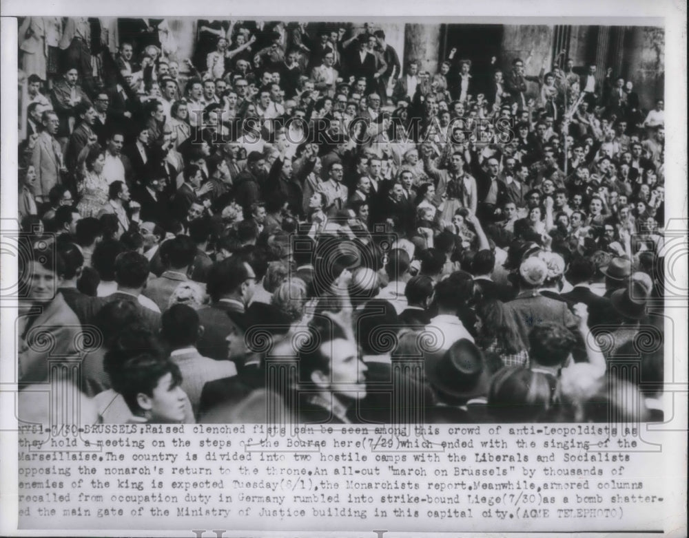 1950 Press Photo Brusels Meeting of the Bourse