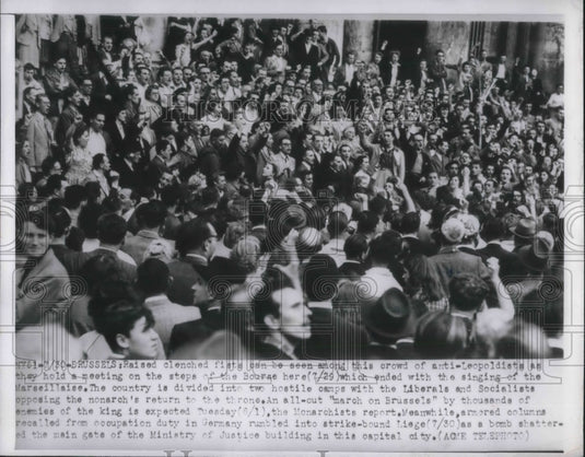 1950 Press Photo Brusels Meeting of the Bourse