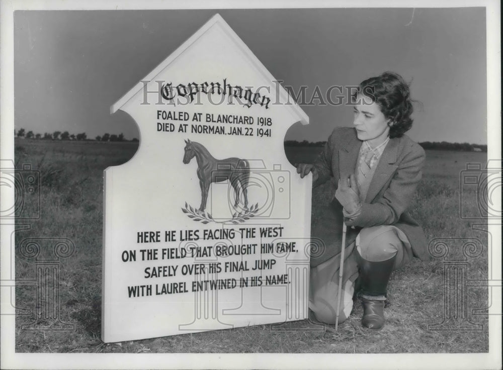 1941 Press Photo Copenhagen University of Oklahoma Mrs. Cortez Ewing