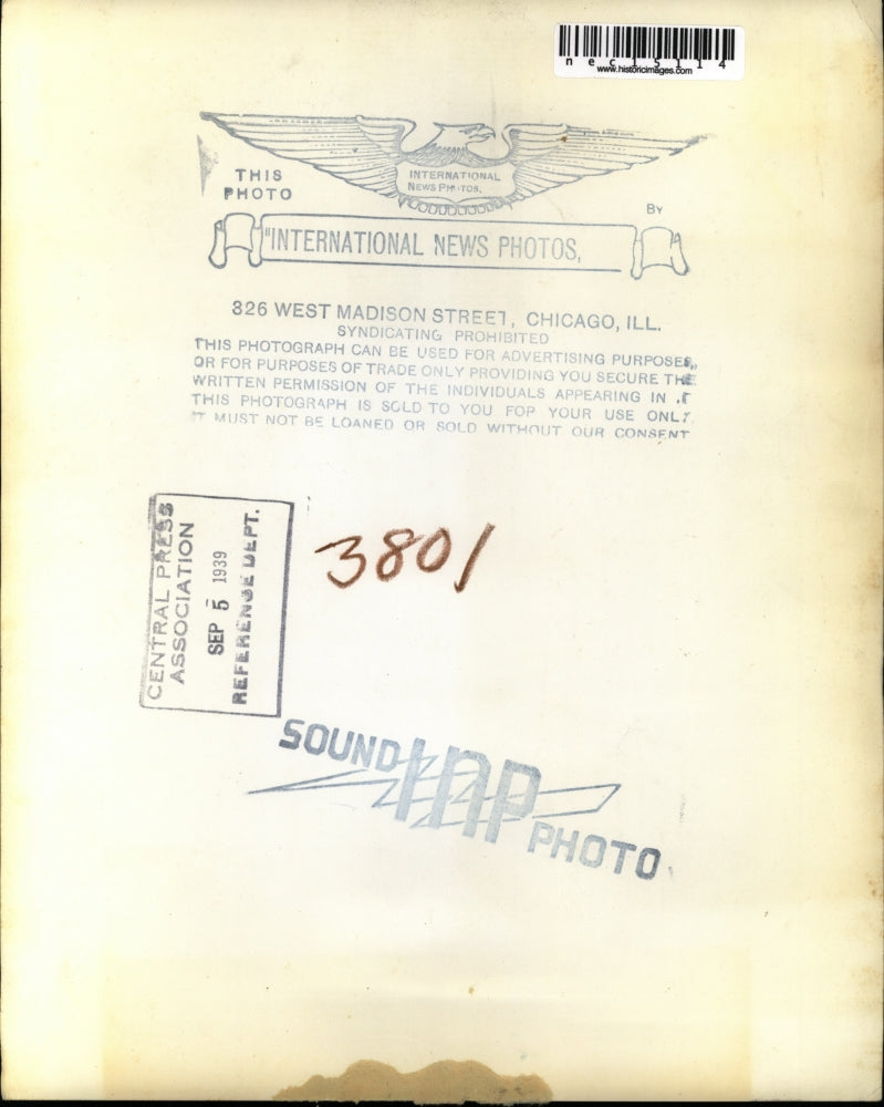 1939 Press Photo Bewigged official reading King's mobilization proclamation