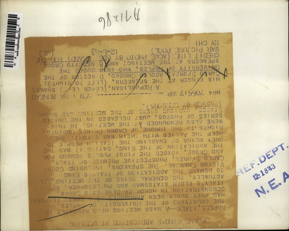 1943 Press Photo A Republican, Shakes pointing his finger to the Speakers