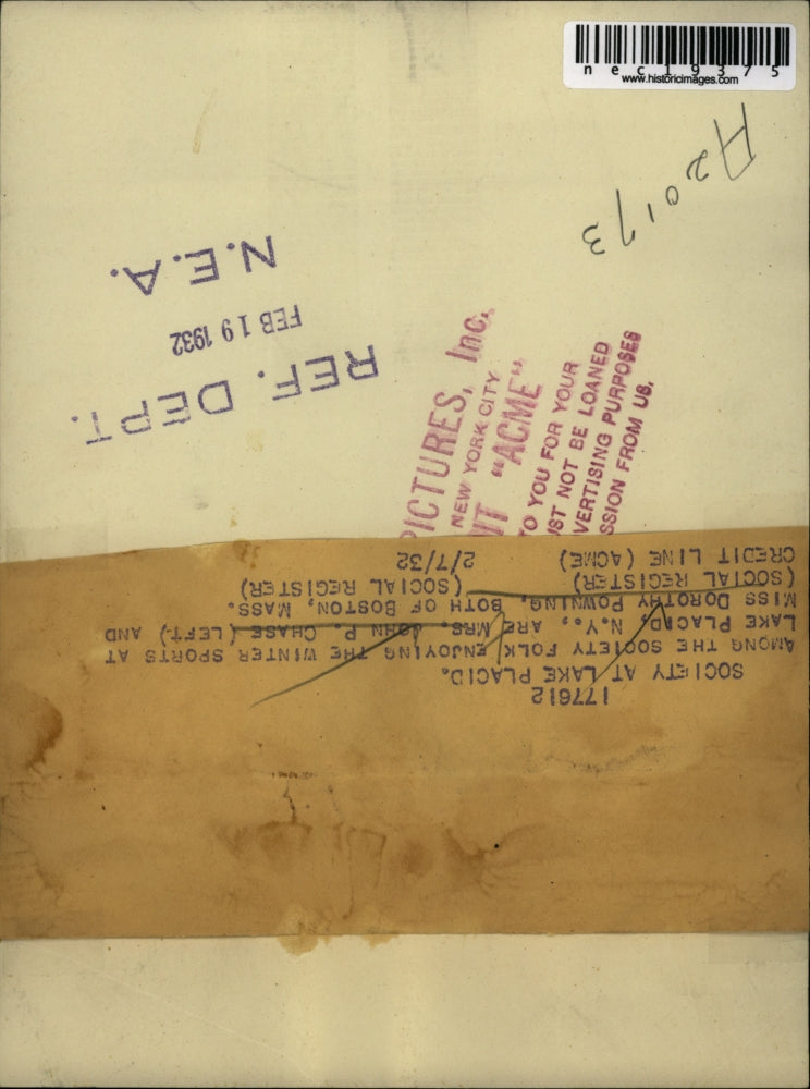 1932 Press Photo Mrs. John P. Chase and Miss Dorothy Powning of Boston Mass.