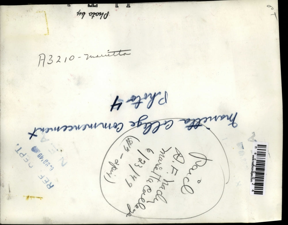 1949 Press Photo Marietta,Ohio graduation of John Cannon, Mrs Cannon certificate