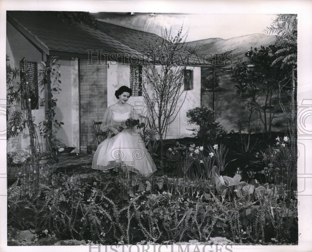 1952 Press Photo Jackie Lee at Opening of International Flower Show
