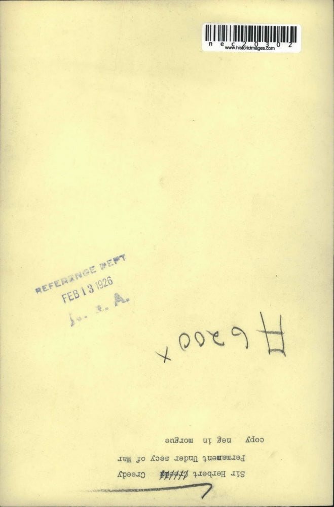 1926 Press Photo Sir Herbert Creedy, Undersecretary of War - nec20302