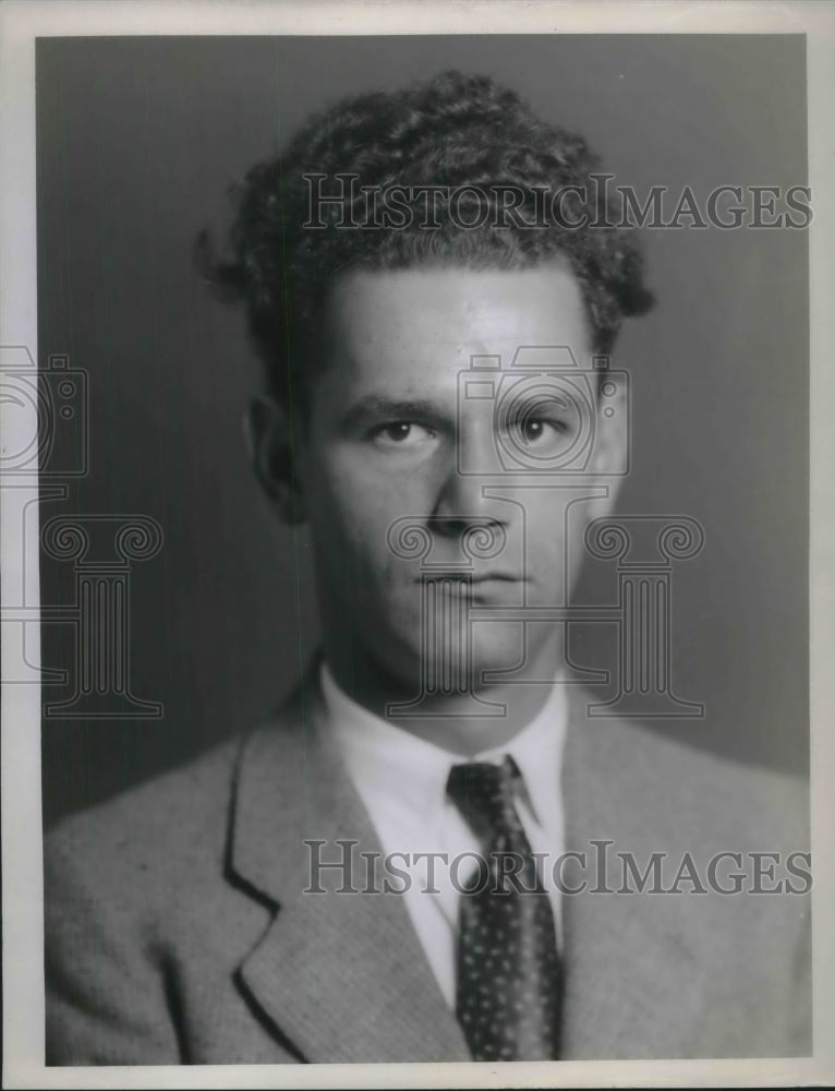 1935 Press Photo Frank Charry Crazy Curly Haired Sideshow Bob Businessman - Historic Images