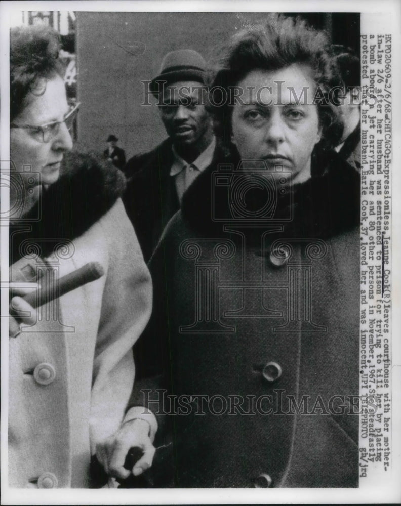 Load image into Gallery viewer, 1968 Press Photo Jeanne Cook Husband Sentence to Prison for Trying to Kill Her
