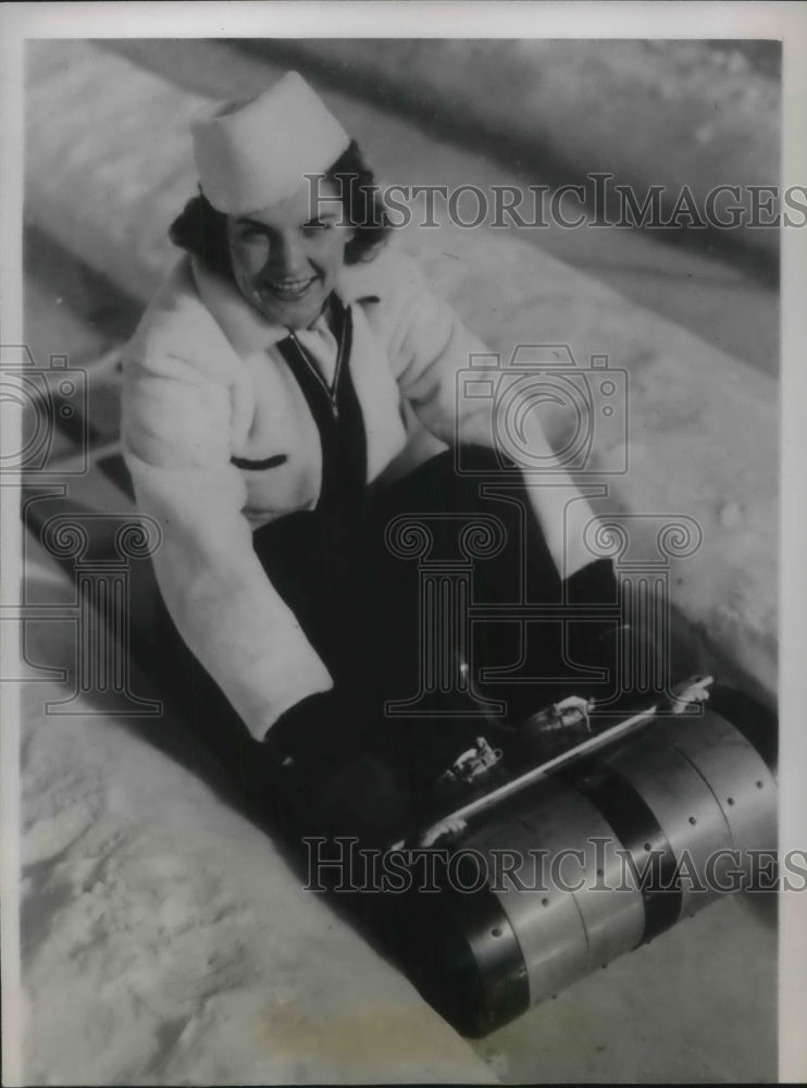 1939 Press Photo Margaret Miller "Queen of the North" Ishpeming Winter Club