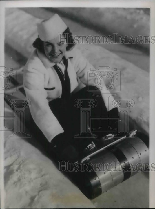 1939 Press Photo Margaret Miller "Queen of the North" Ishpeming Winter Club