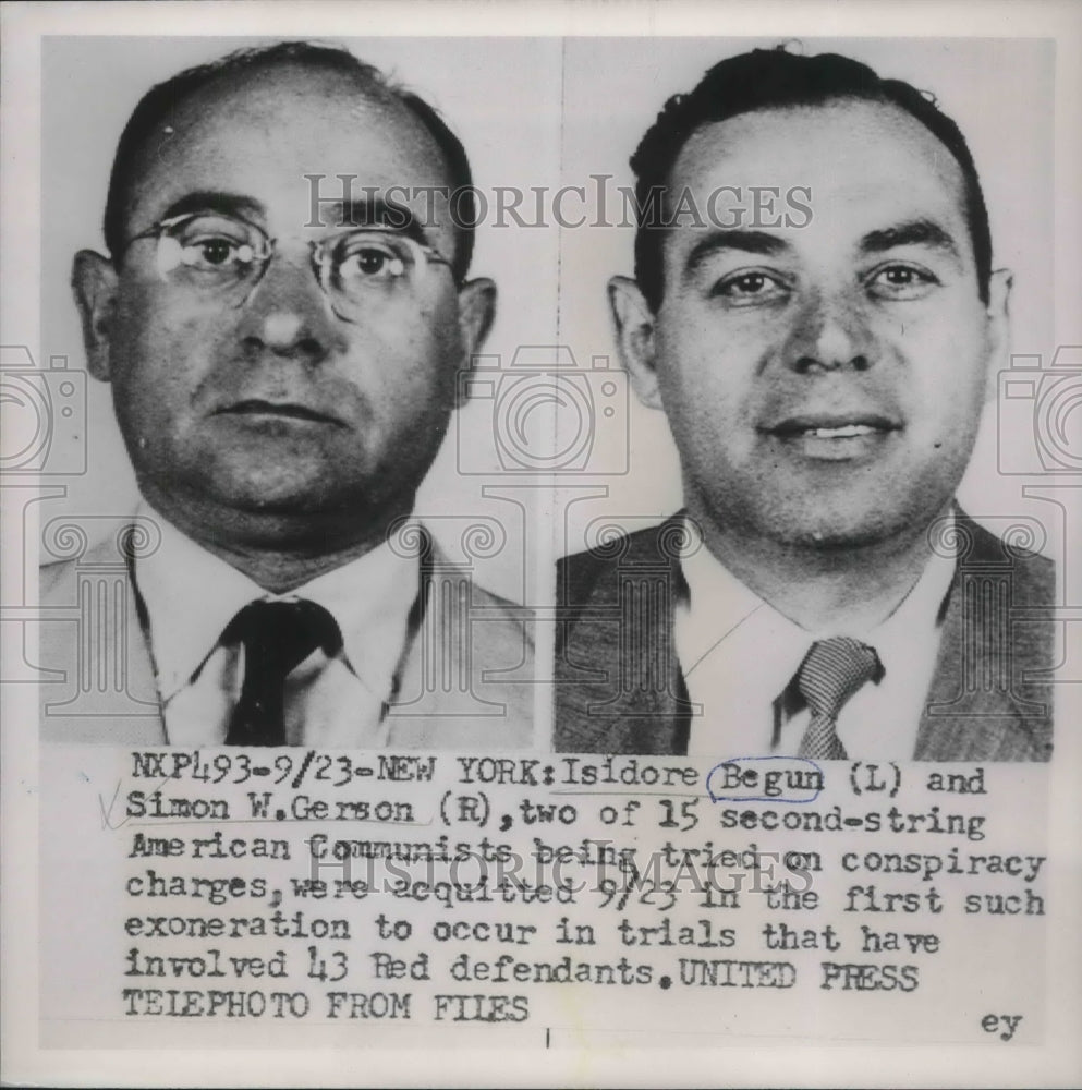 1952 Press Photo 2nd string communists acquitted