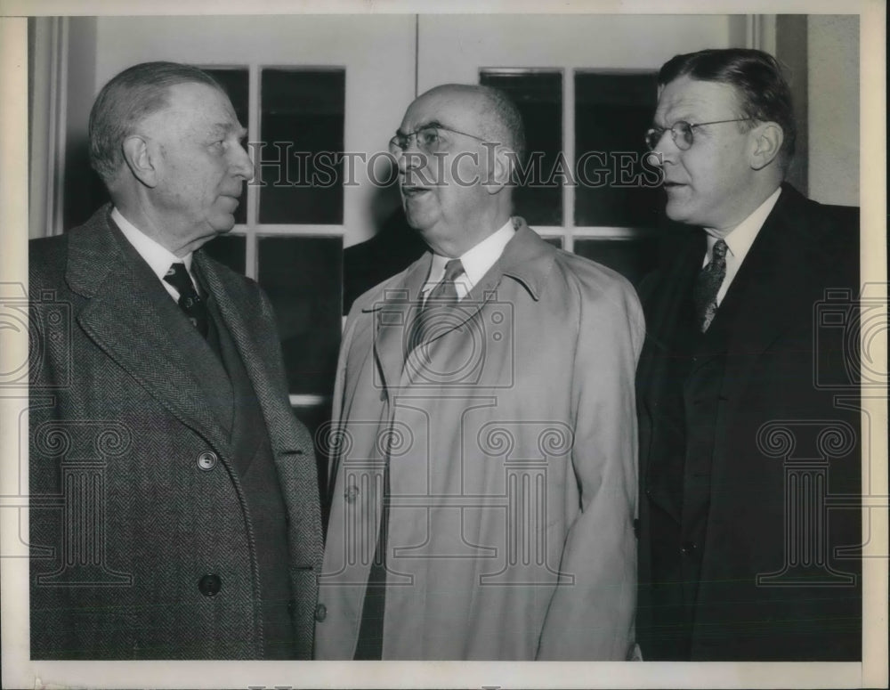 1950 Press Photo Charles H Huttle, Dr. Luther A Weigle and Dr. Roswell P Barnes