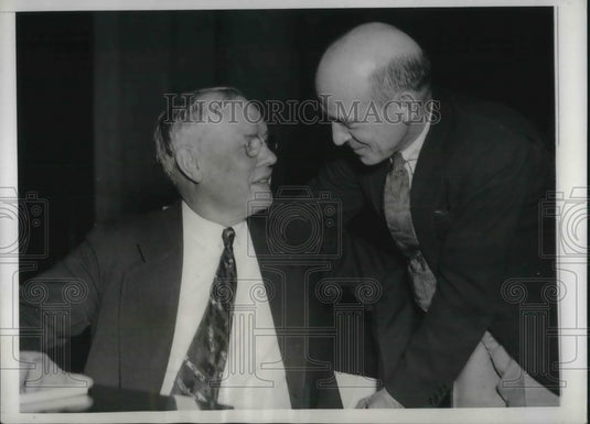 1937 Press Photo William Green President of AFL & Rep P Connery Jr