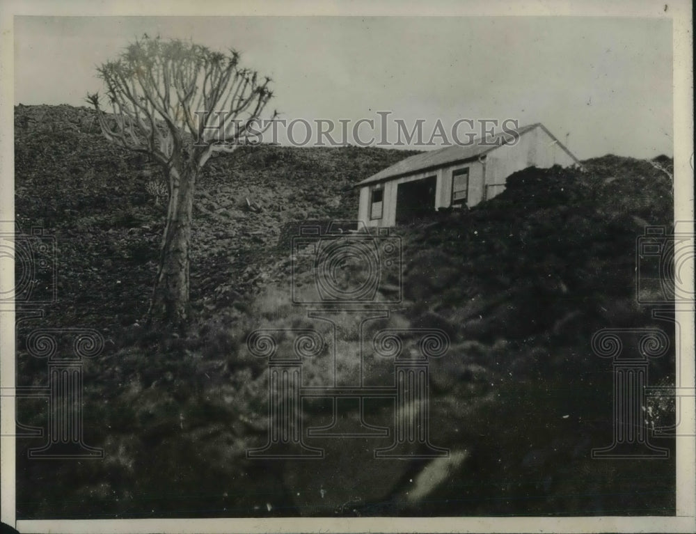 1927 Press Photo Observers House in Mount Brukkaros in Southwest Africa