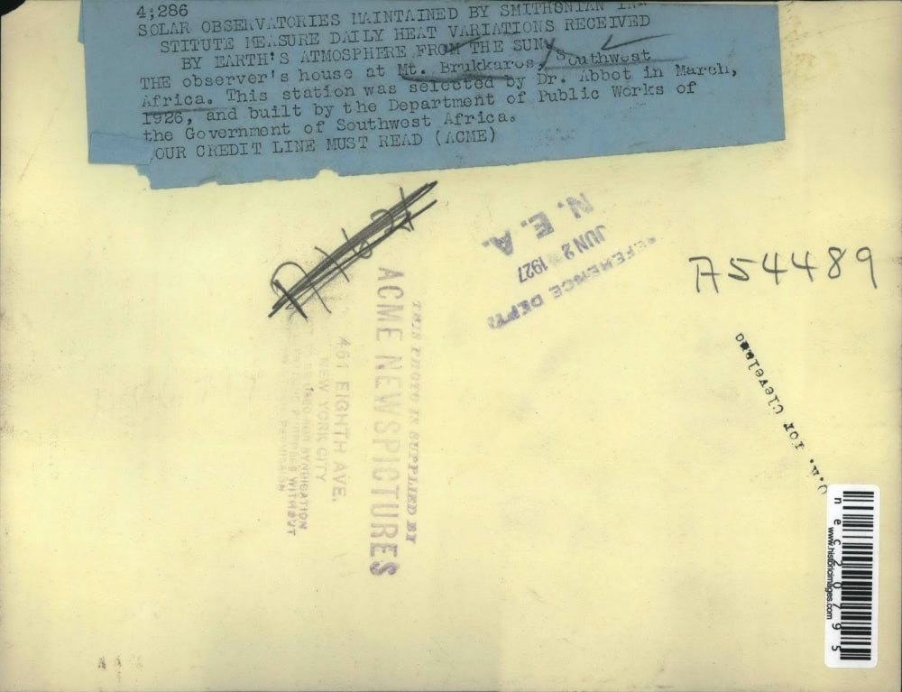 1927 Press Photo Observers House in Mount Brukkaros in Southwest Africa