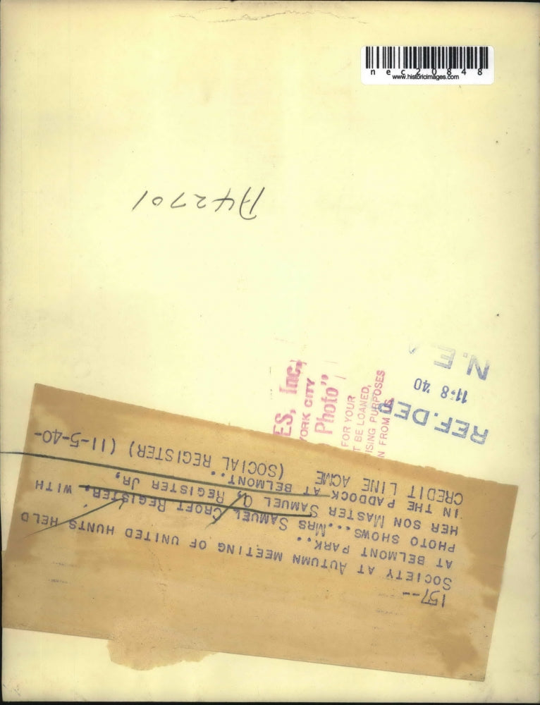 1940 Press Photo Mrs. Samuel Croft Register with Son Master Samuel Register, Jr.