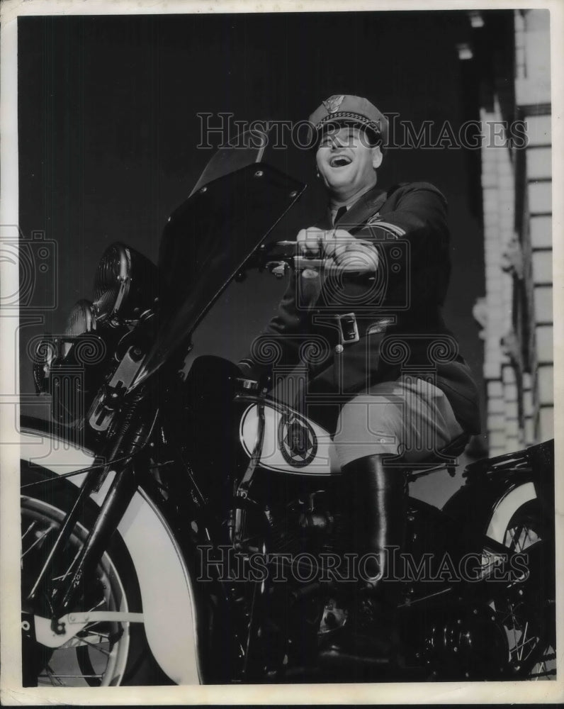 Press Photo Stinson was riding his bike when he was discovered by Opera Company.- Historic Images