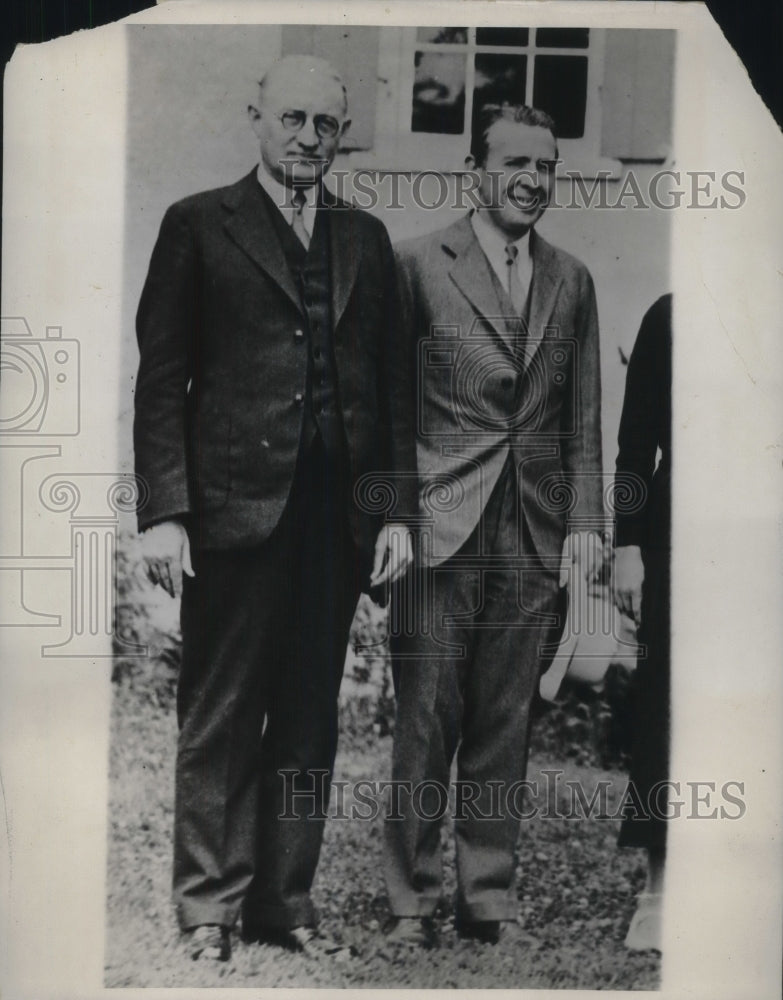 1933 Press Photo Presidential Advisor AA Berle With HH Griswold