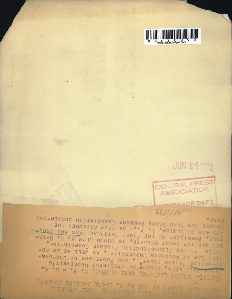 1933 Press Photo Presidential Advisor AA Berle With HH Griswold