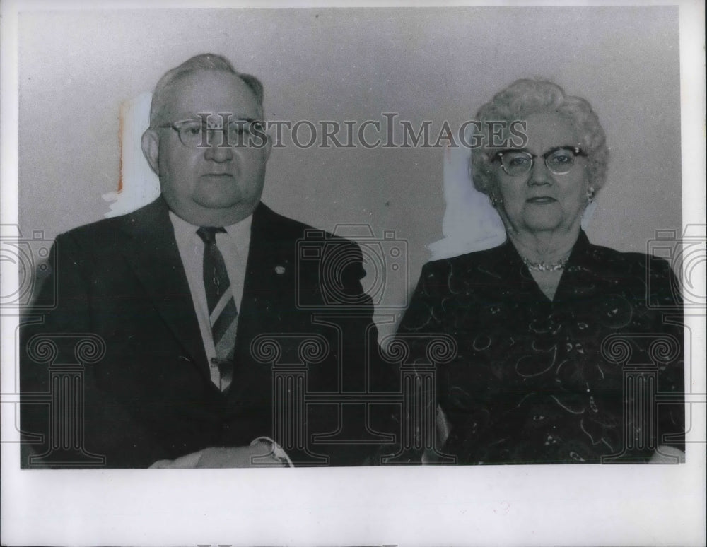 1967 Press Photo Mr. And Mrs. Frank Gutzman Celebrate Golden Anniversary