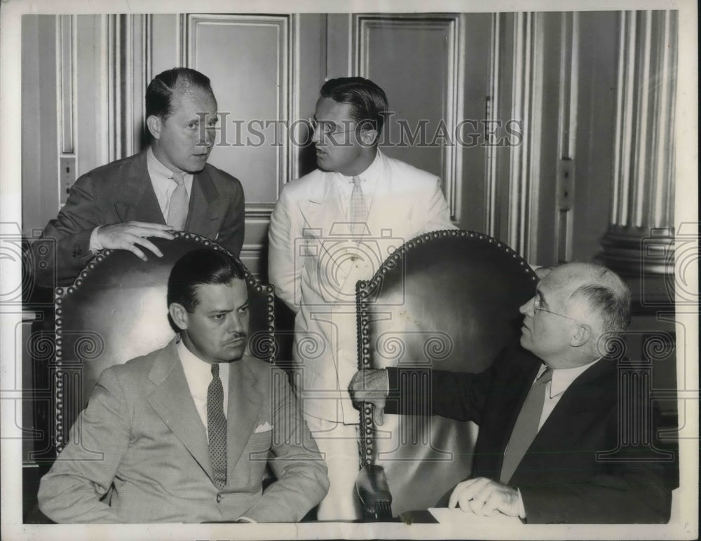 1938 Press Photo Oscar Stracklin, Thomas Holland, William Kelly, Metcal Walling