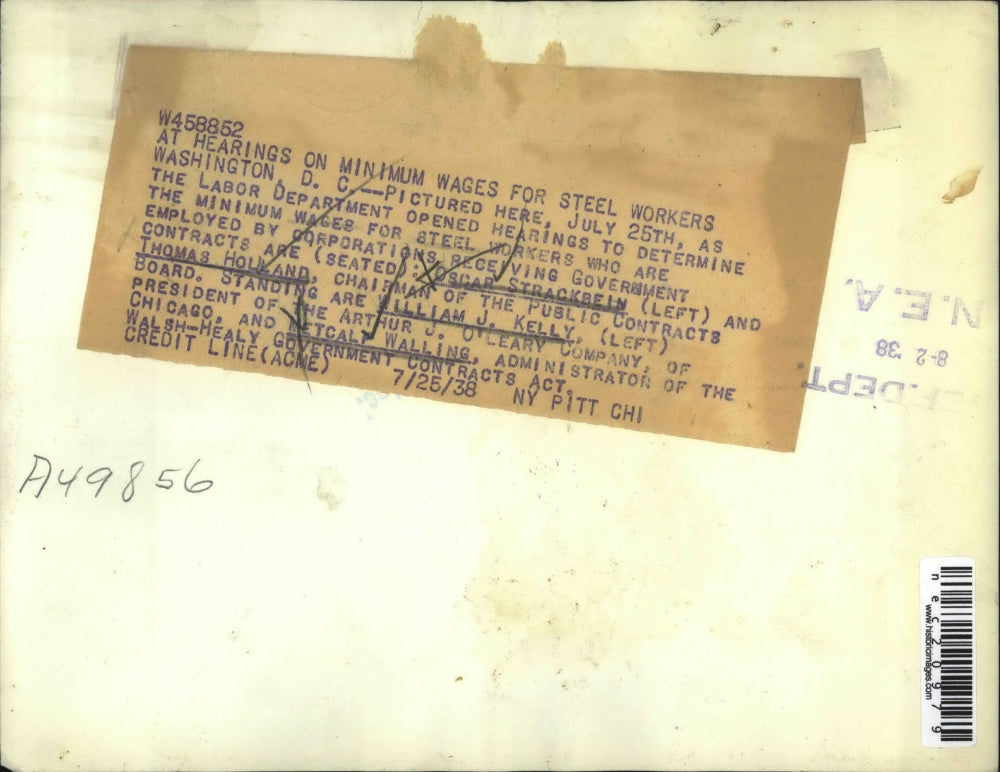 1938 Press Photo Oscar Stracklin, Thomas Holland, William Kelly, Metcal Walling