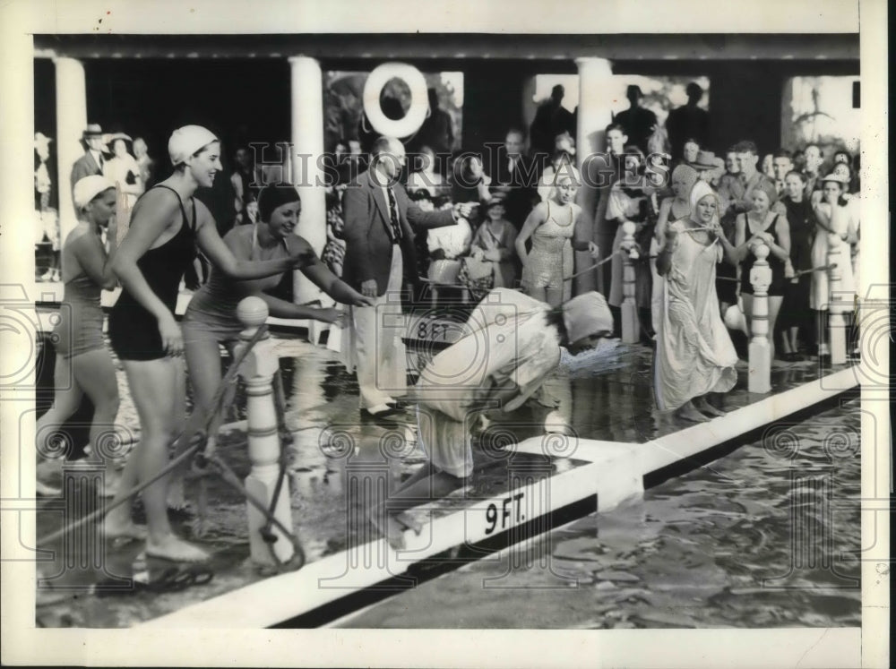 1938 Press Photo Miami Biltmore Swimming Pool