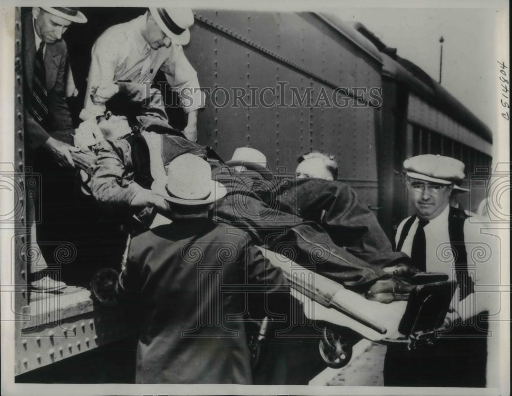 1939 Press Photo Bandit John Frank Waldron Wounded in Attempted Railway Robbery
