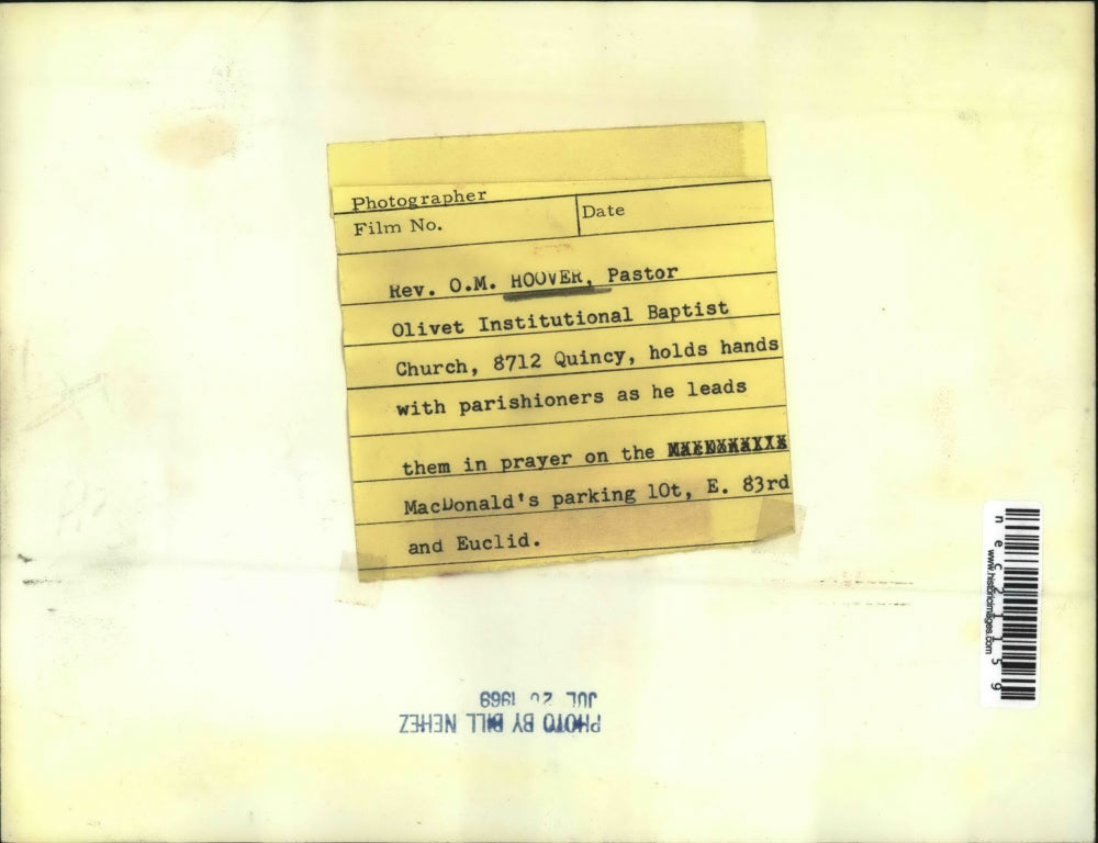 1969 Press Photo Rev. O.M. Hoover, Pastor of Olivet Institutional Baptist Church