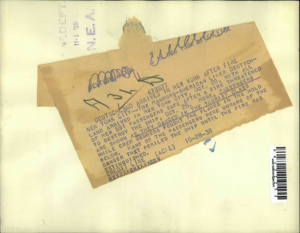 1938 Press Photo Passengers Dance In Tourist Class Of Deutschland Liner Ship