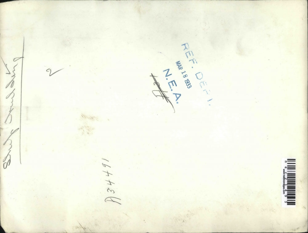 1933 Press Photo Man Builds Small Ship In Shop