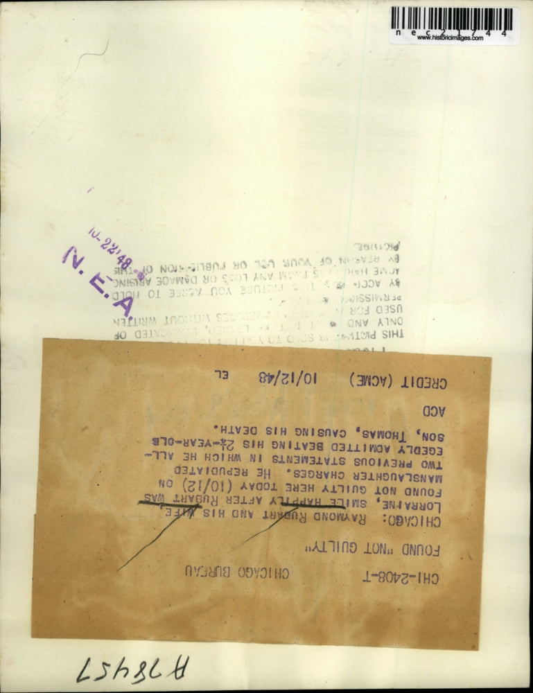 1948 Press Photo Raymond and Lorraine Rubart After Not Guilty Verdict