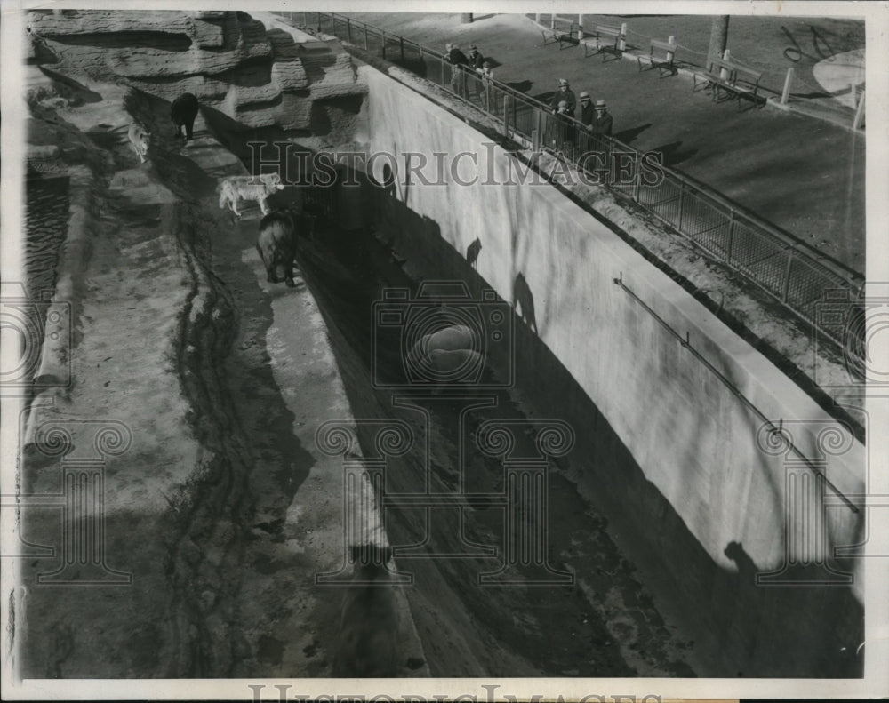 1933 Press Photo Bear Pit in Washington Park, Wisconsin