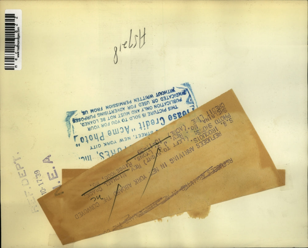 1939 Press Photo Refugees arrive New York aboard convoy SS Iroquois